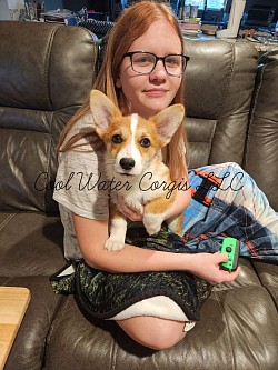 Daughter with past litter pup